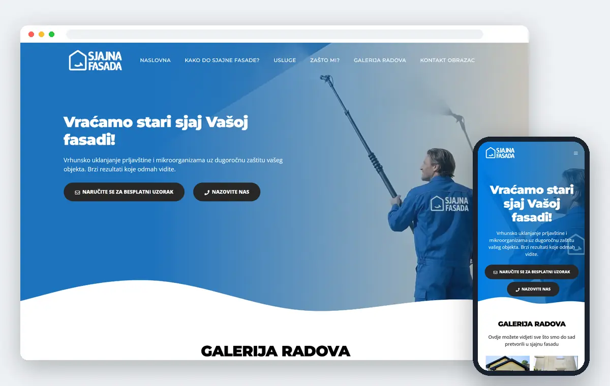 Web stranica Sjajna fasada